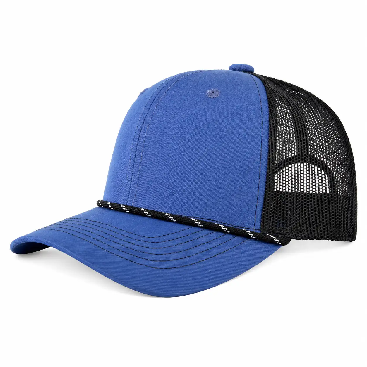 Classic Blue Cotton Snapback Cap Adjustable Outdoor Hat