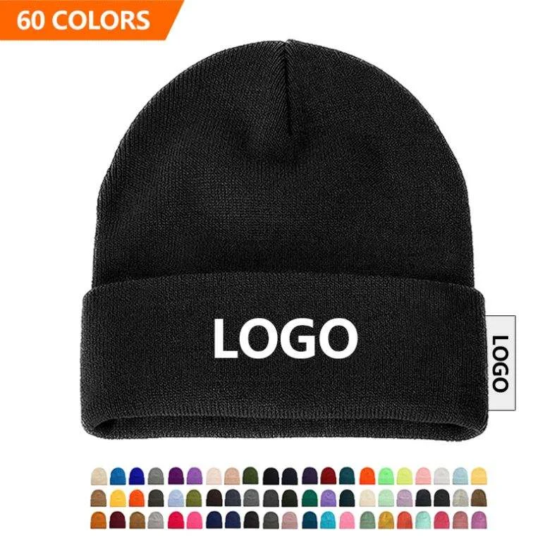 Custom Rib Knit Beanie Hat with Embroidered Logo OEM ODM Manufacturer