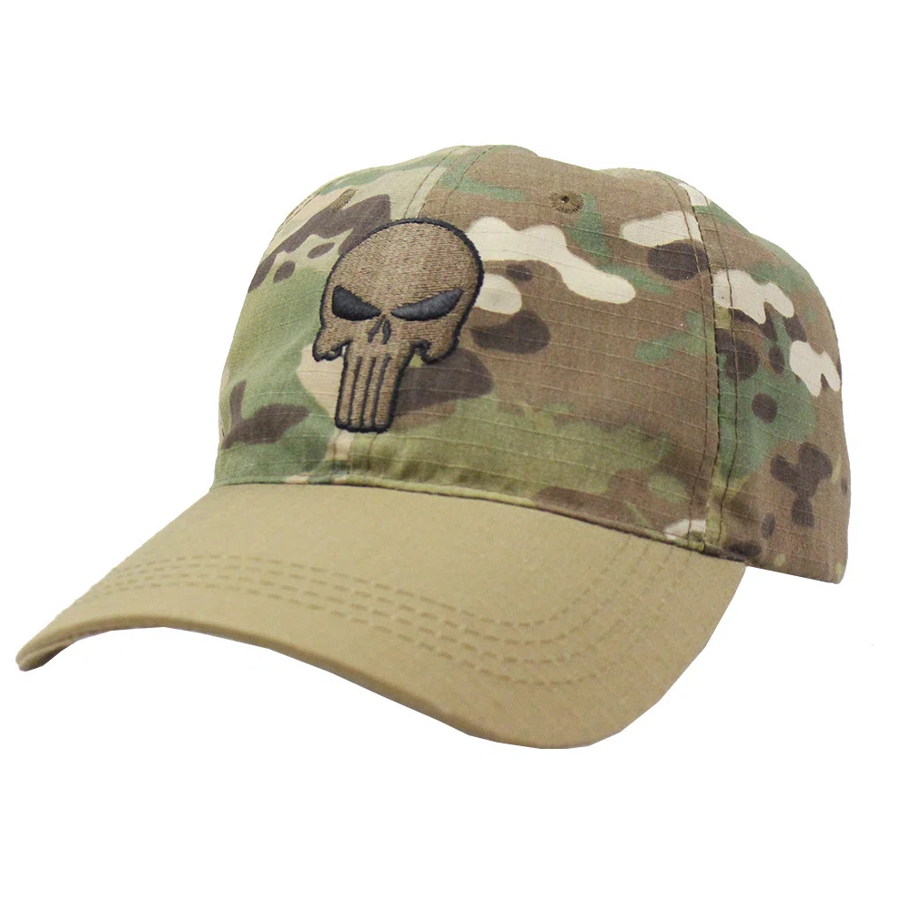 Embroidered Skull Baseball Cap.