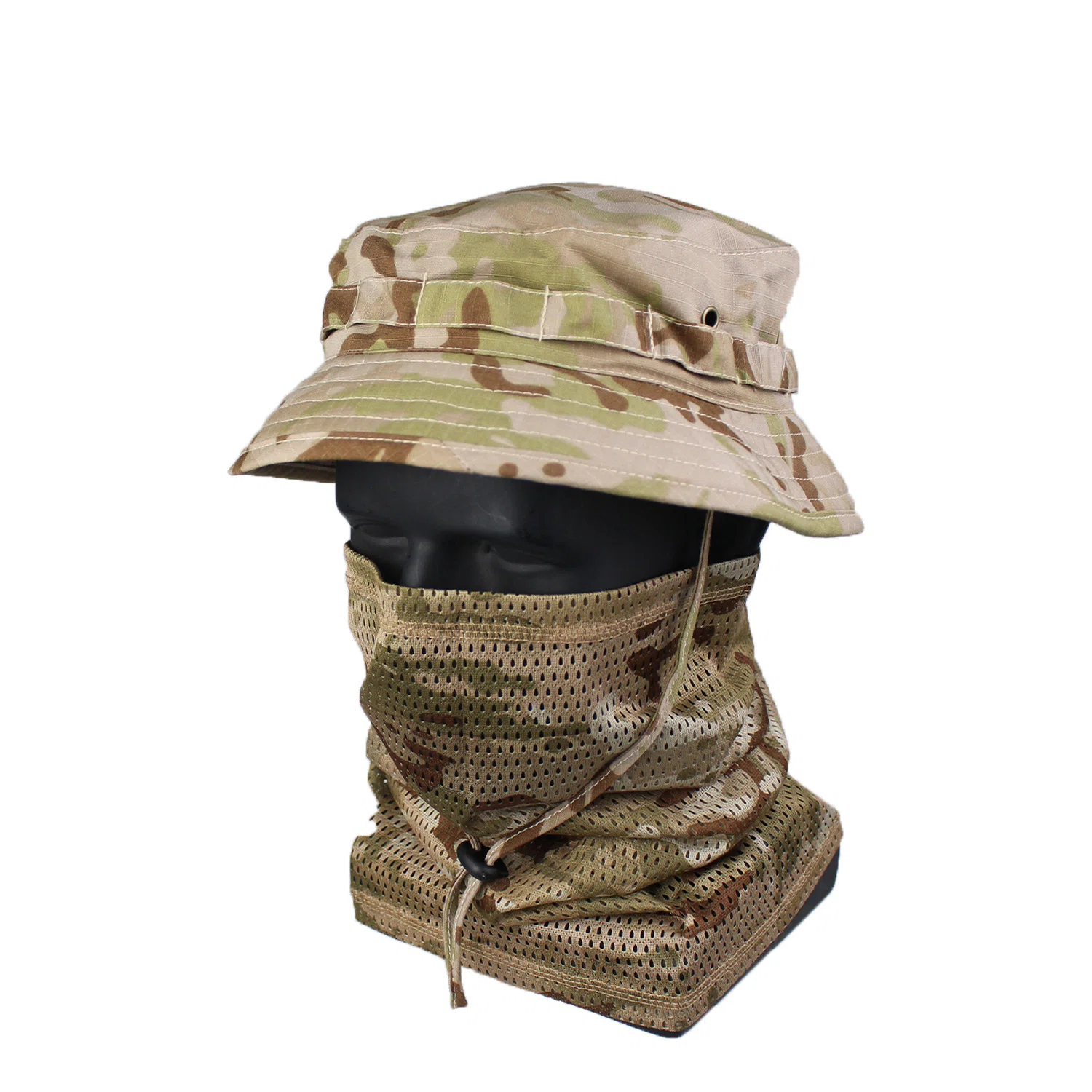 Outdoor sun protection breathable hat and face mask