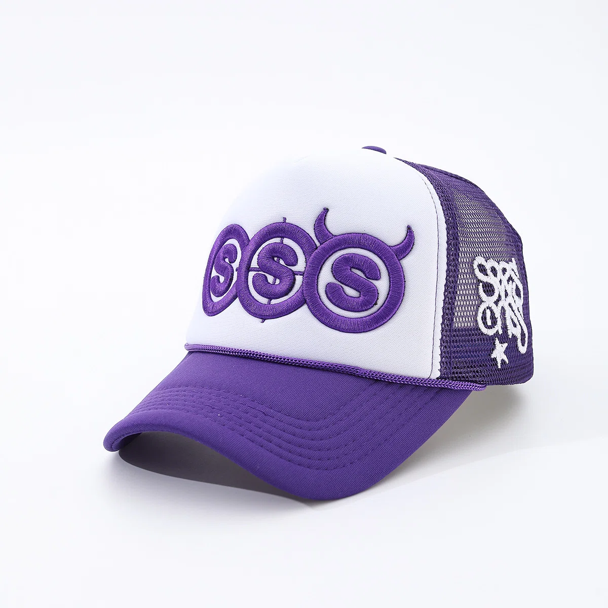 sss White Baseball Trucker Cap
